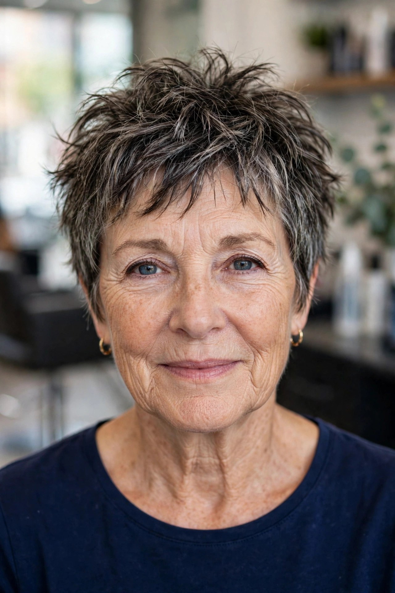 Classic Tousled Messy Pixie - messy pixie cut for women over 50