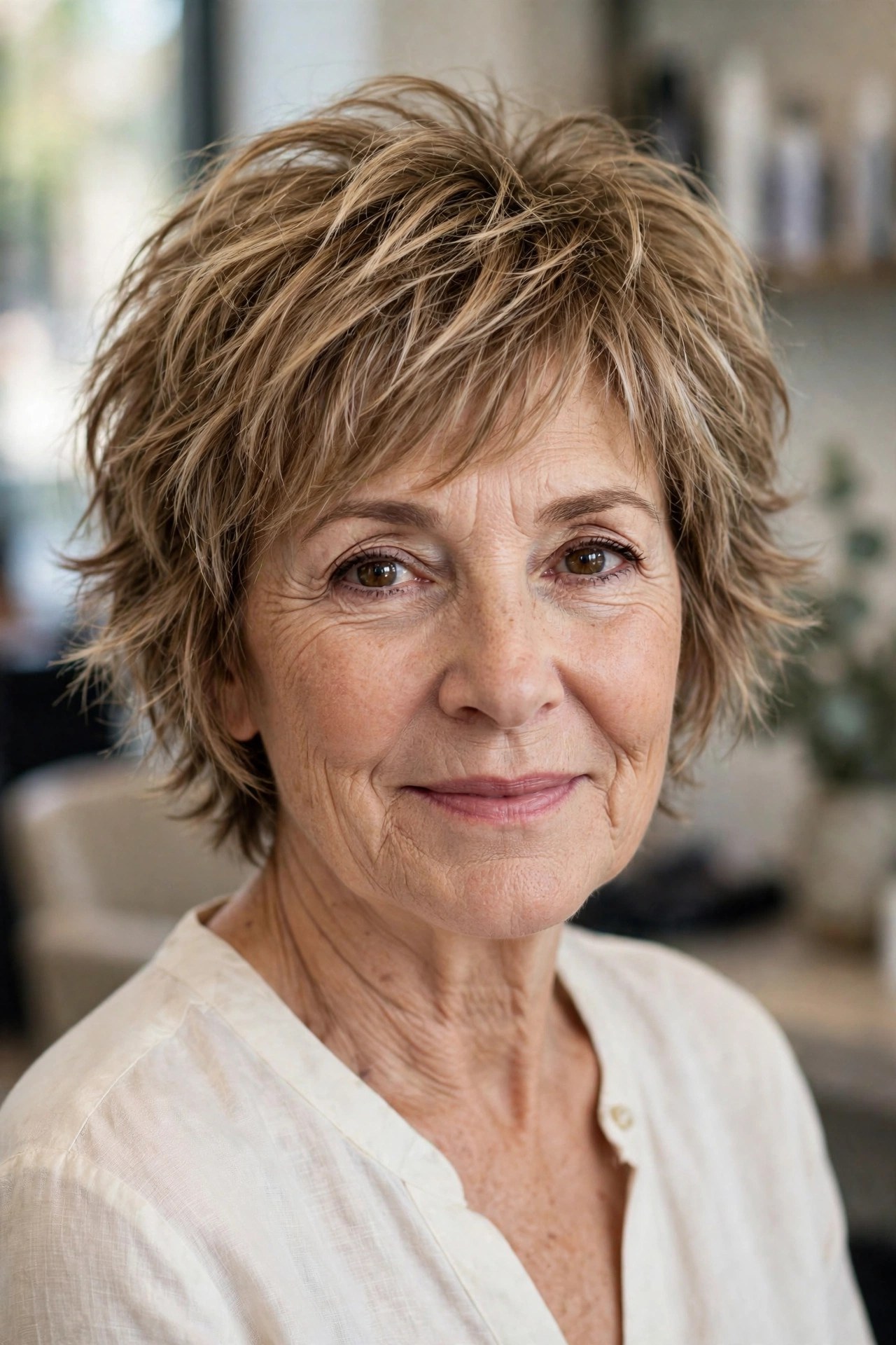 Messy Pixie Bob - messy pixie cut for women over 50