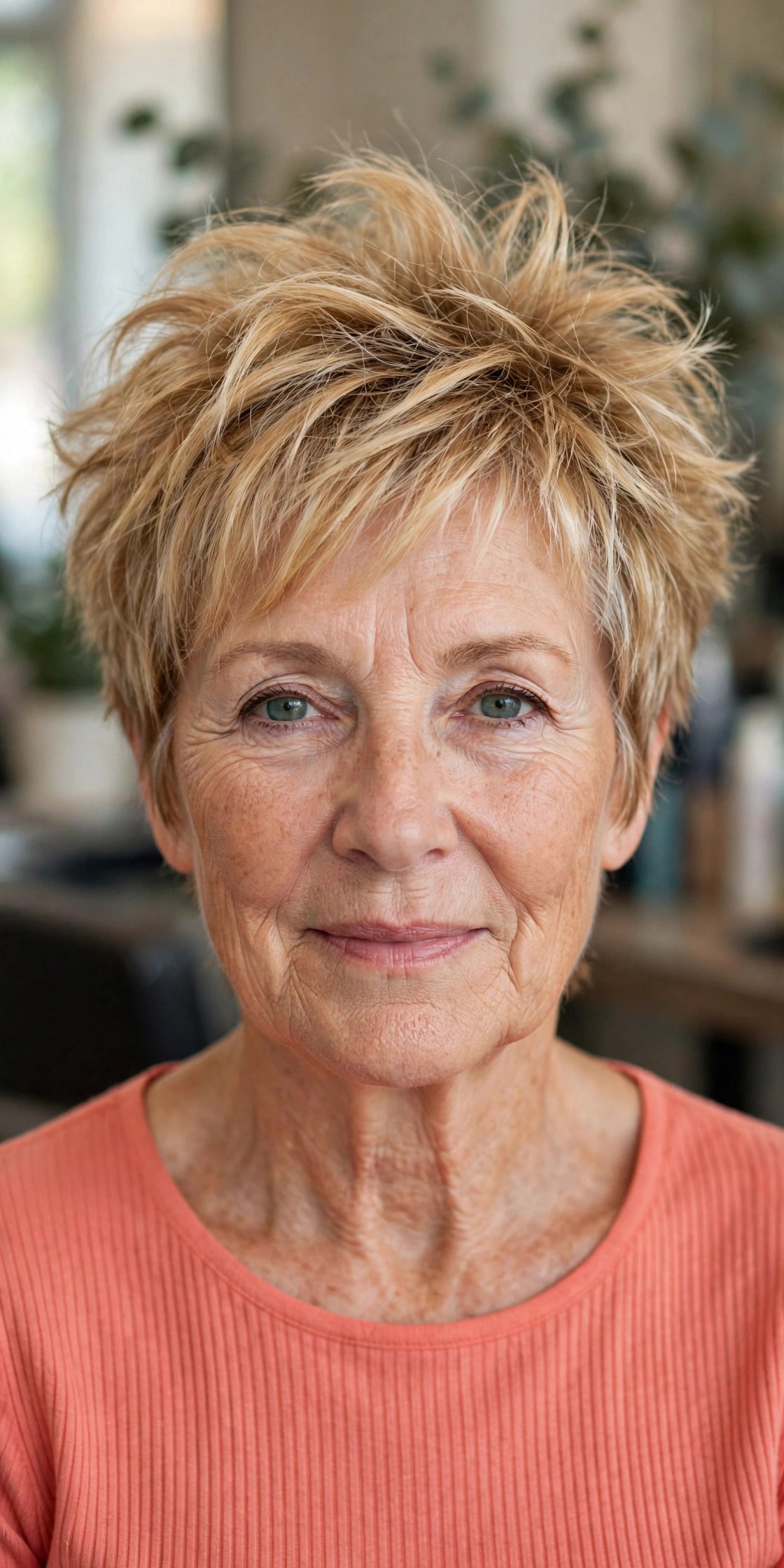 Messy Pixie with Crown Volume - messy pixie cut for women over 50