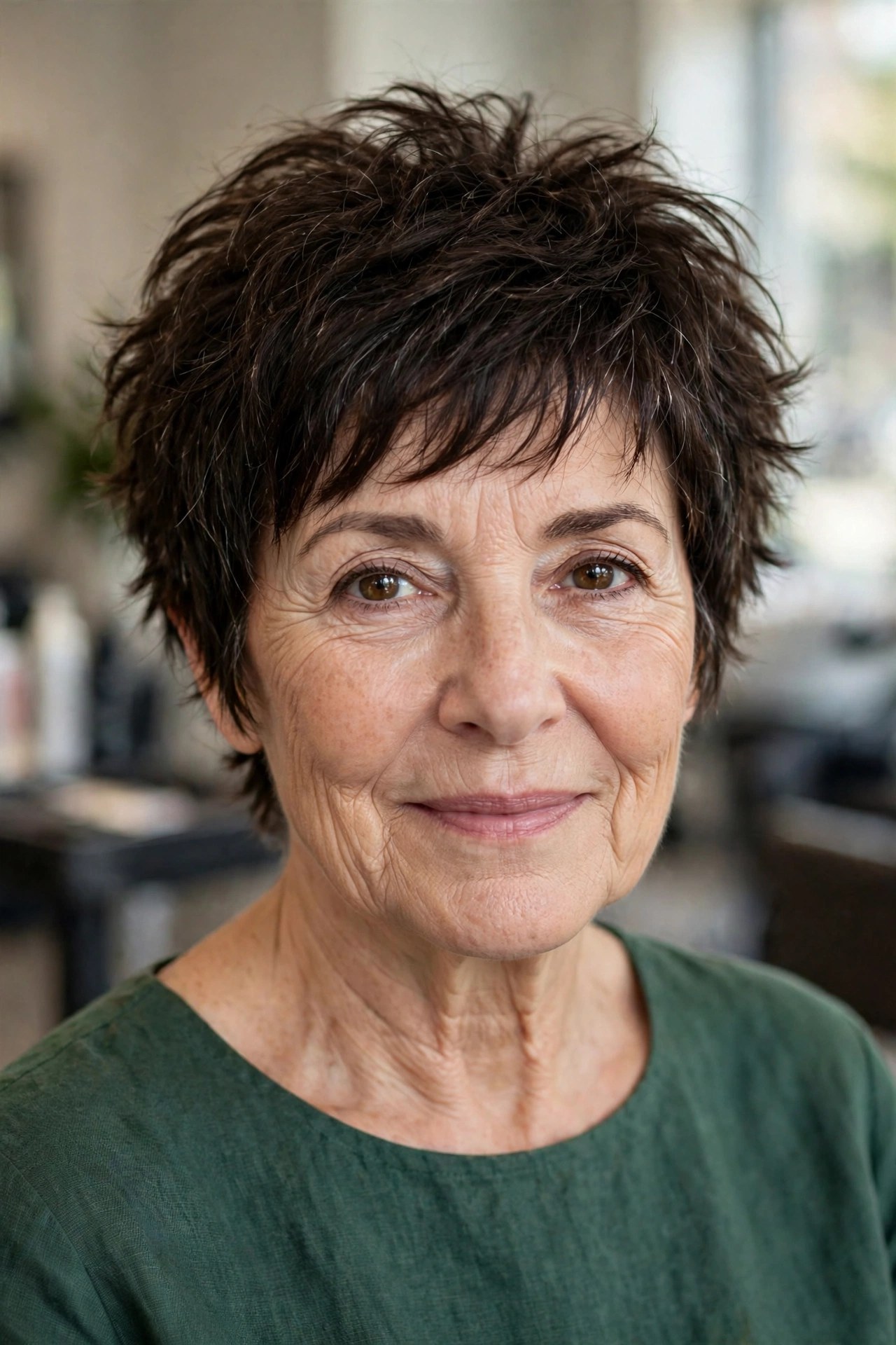 Messy Pixie for Thick Hair - messy pixie cut for women over 50