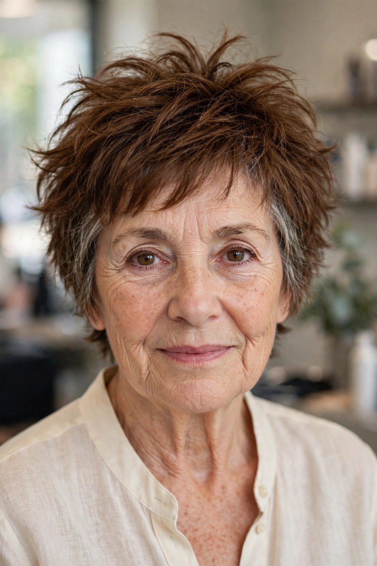 Choppy Layered Messy Pixie - messy pixie cut for women over 50