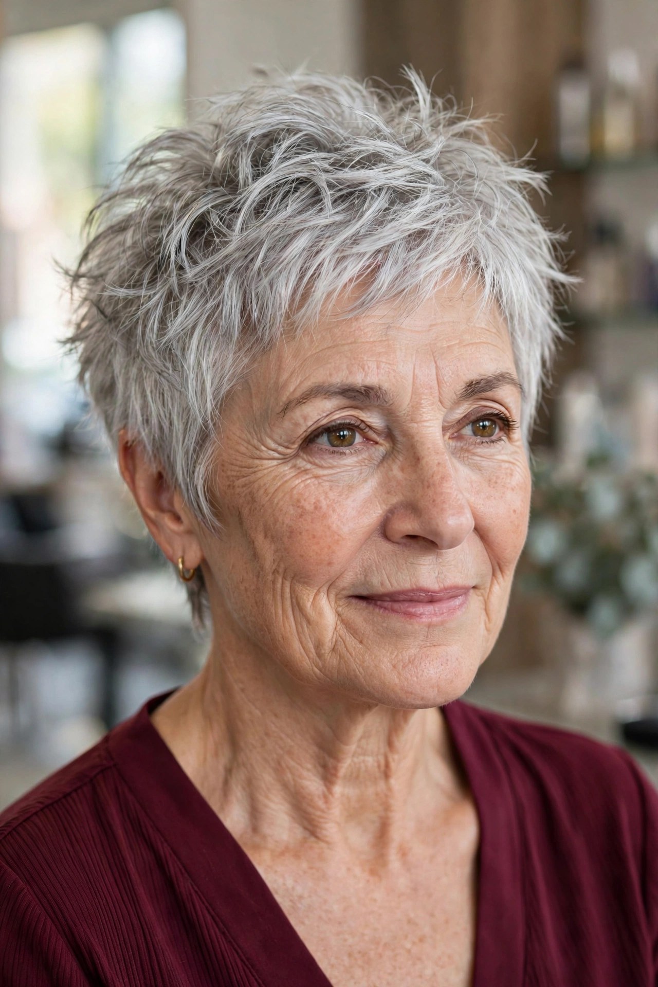 Piece-y Silver Messy Pixie - messy pixie cut for women over 50