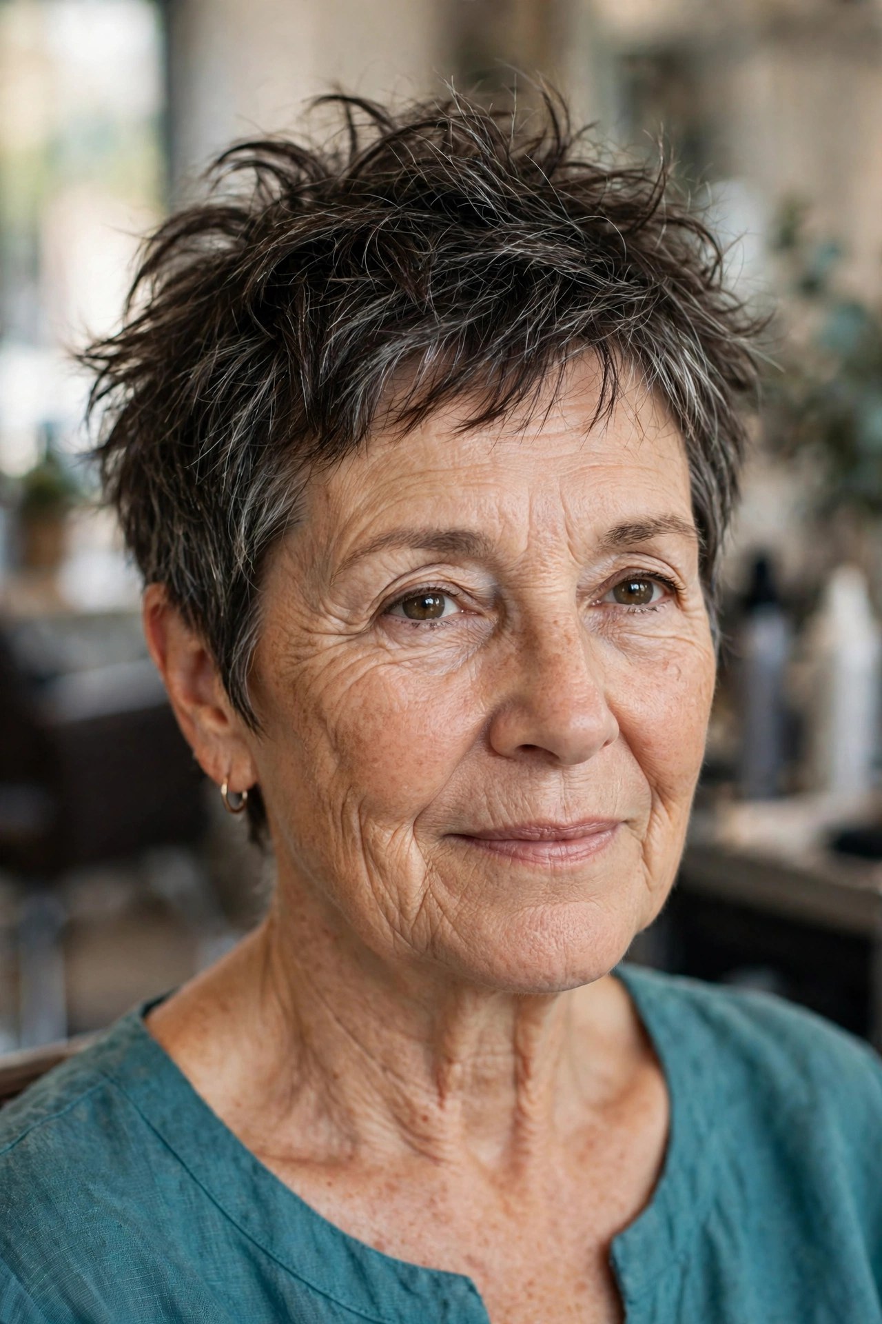 Bedhead-Friendly Short Messy Pixie - messy pixie cut for women over 50