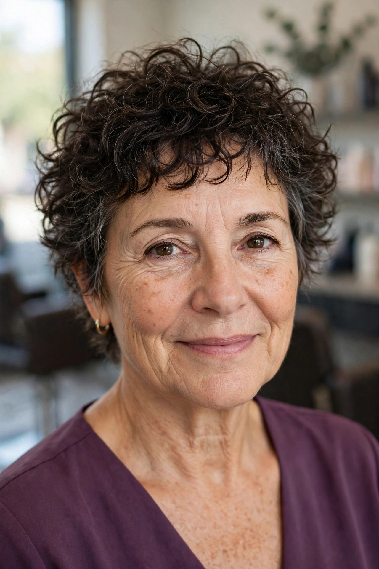 Curly Messy Pixie - messy pixie cut for women over 50