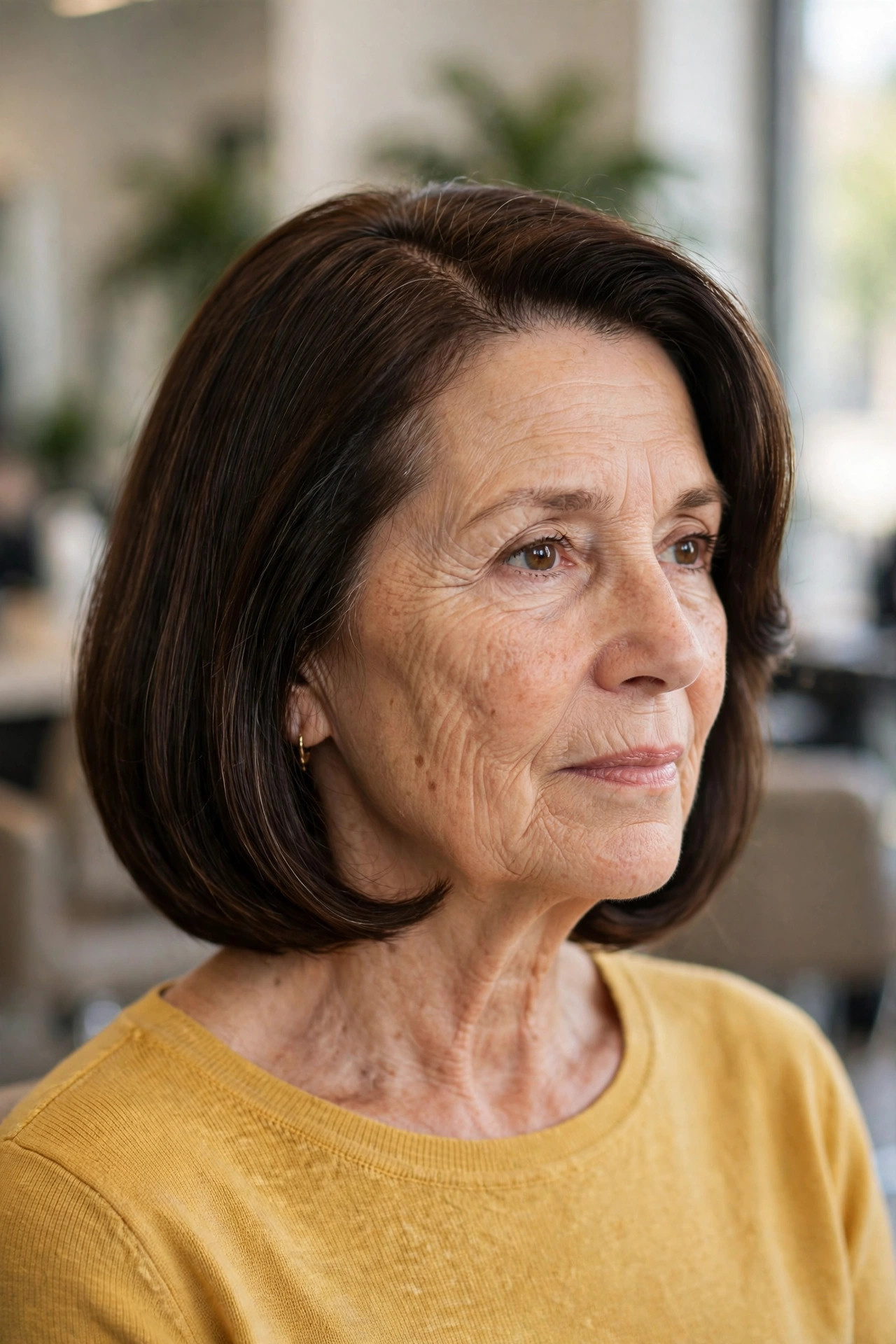Modern pageboy with curved ends on a woman over 50