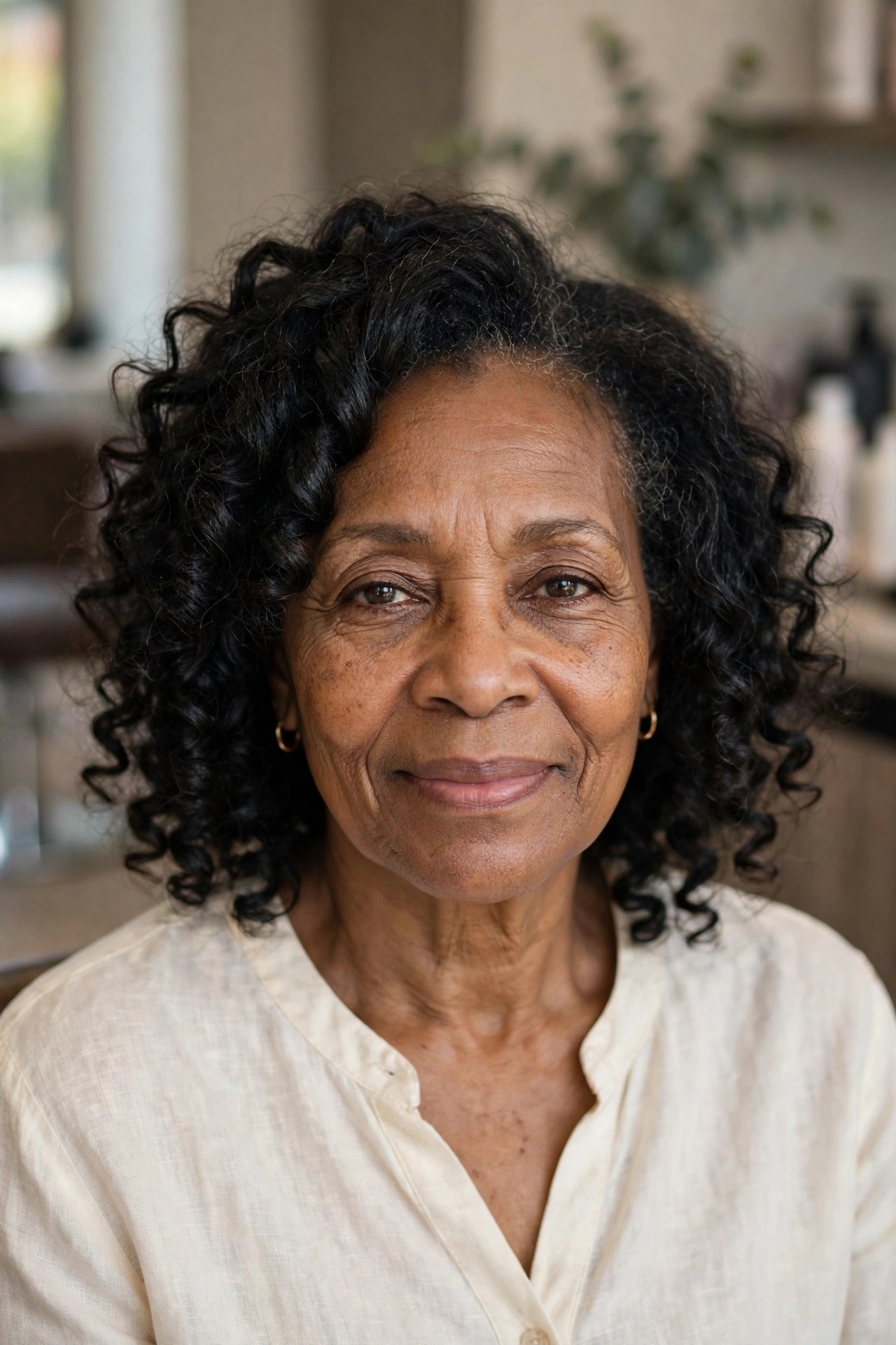 Twist-Out with Soft Definition - natural hairstyle on a Black woman over 50