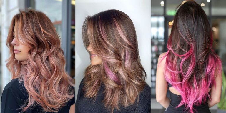 Pink Highlights in Brown Hair: 12 Pretty Ways to Wear Pink