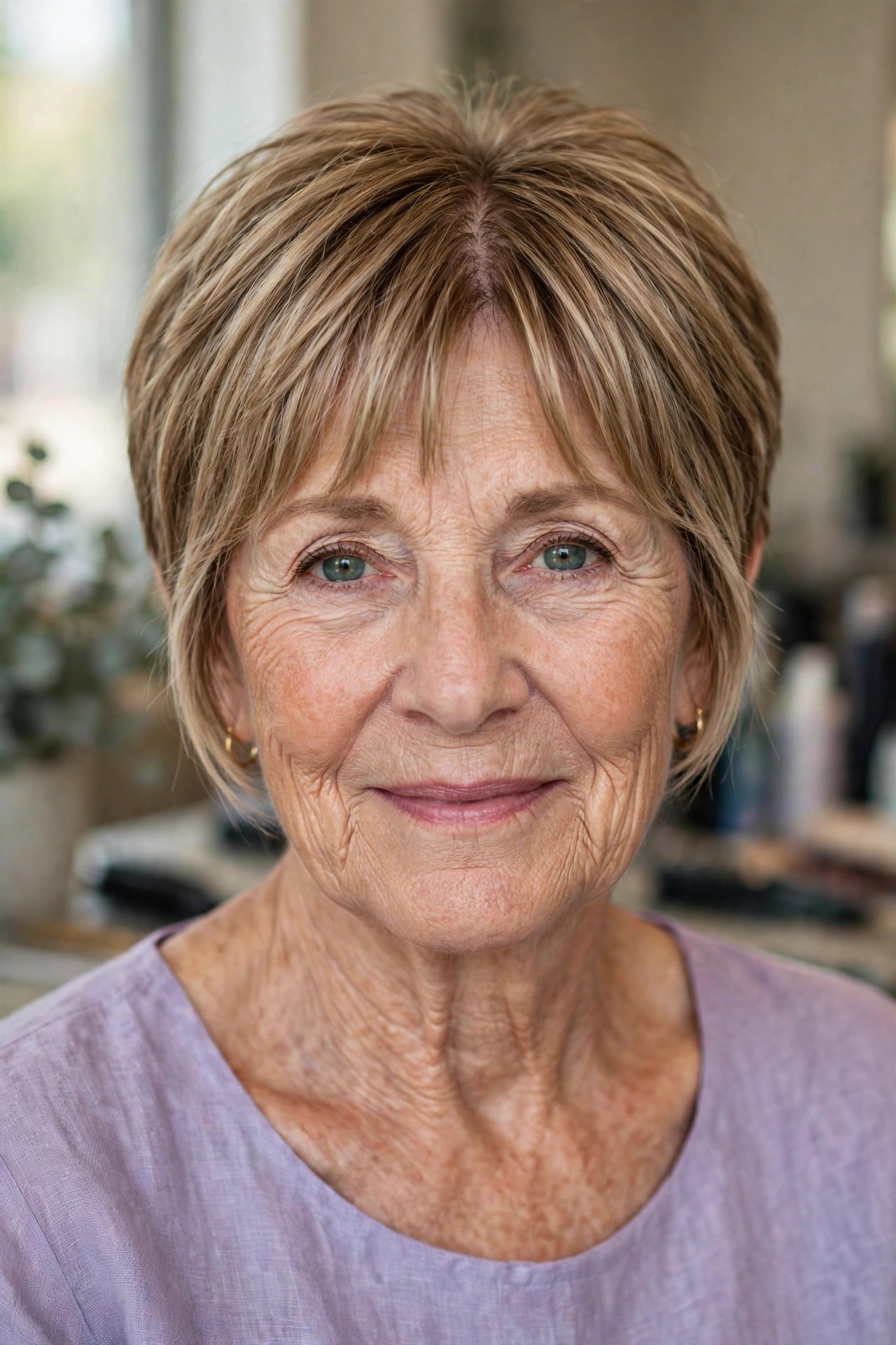 Pixie with a Soft Curtain Fringe - woman over 50