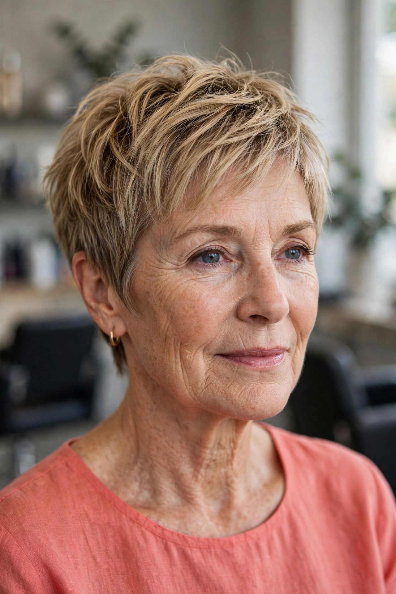Piecey Pixie with Defined Texture - woman over 50