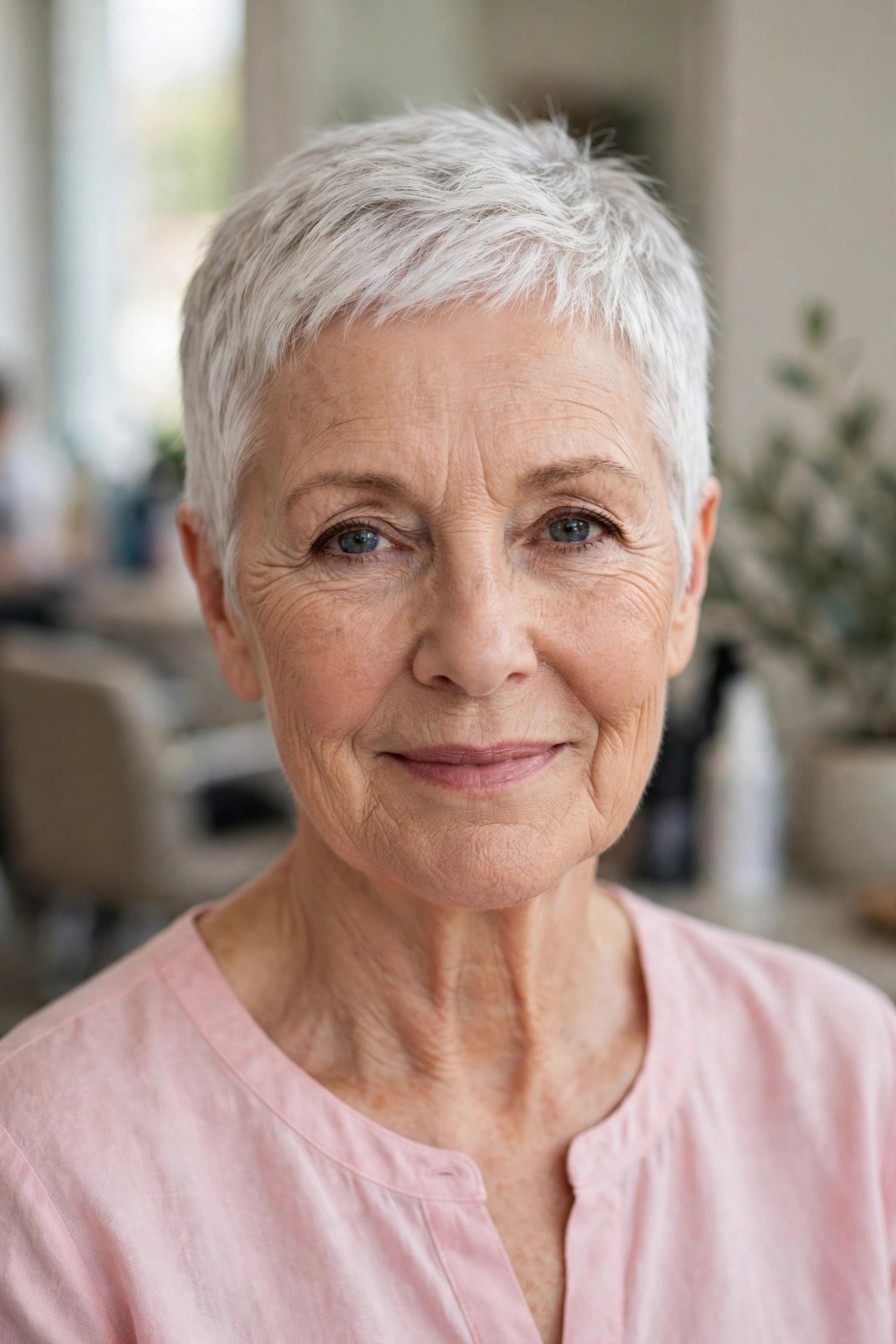 Low-Maintenance Wash-and-Go Pixie - woman over 50