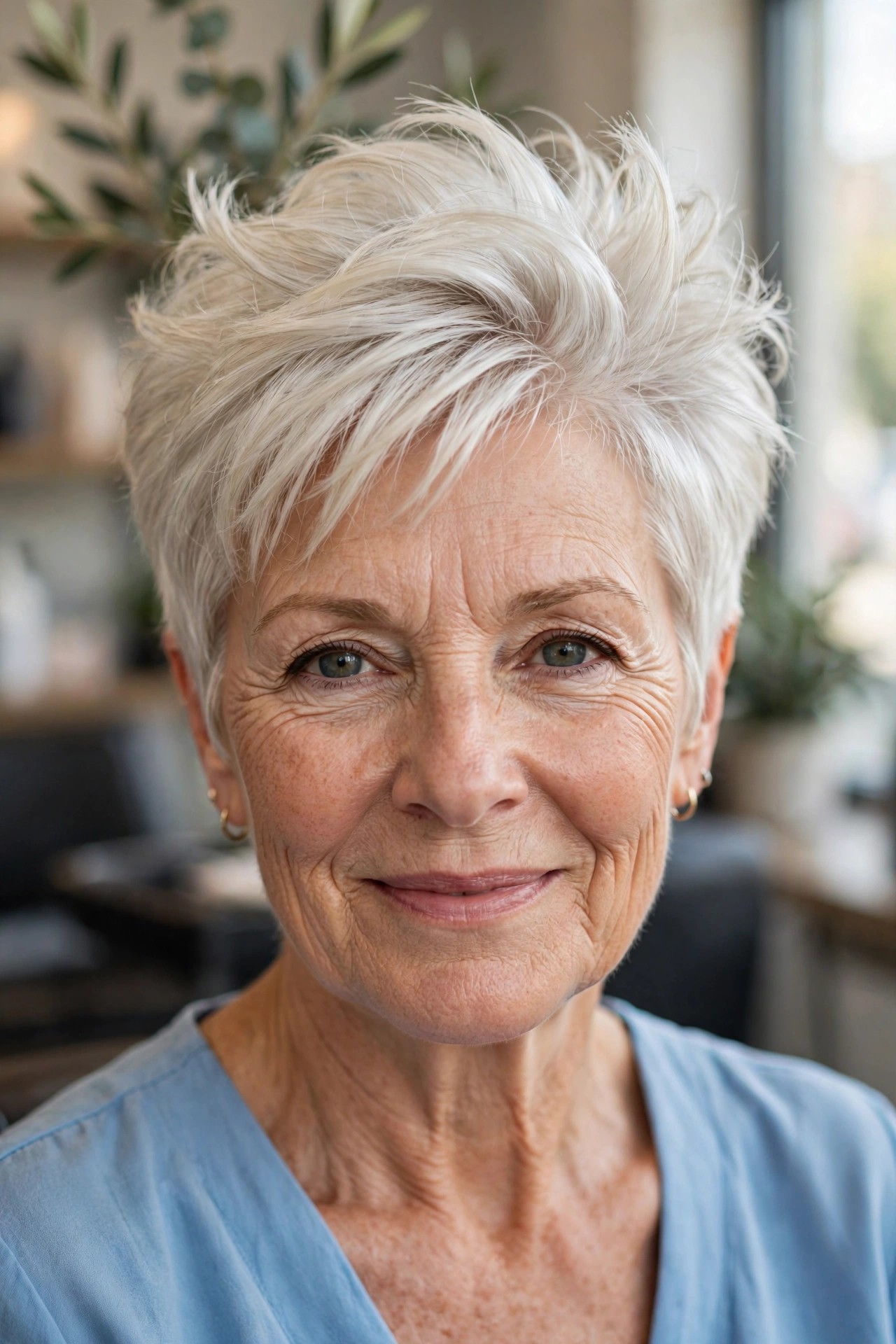 Lifted-Fringe Pixie with Airy Volume - woman over 50