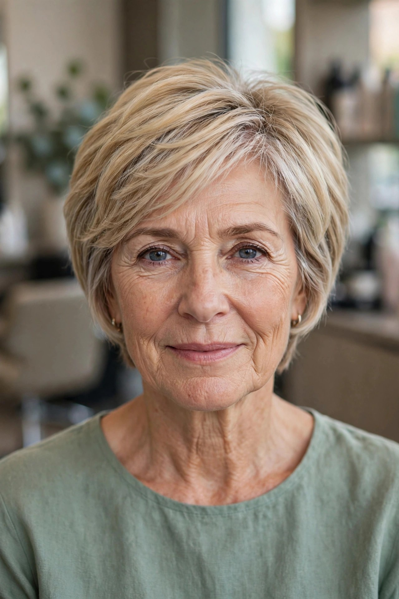 Pixie Bob with Long Top - woman over 50