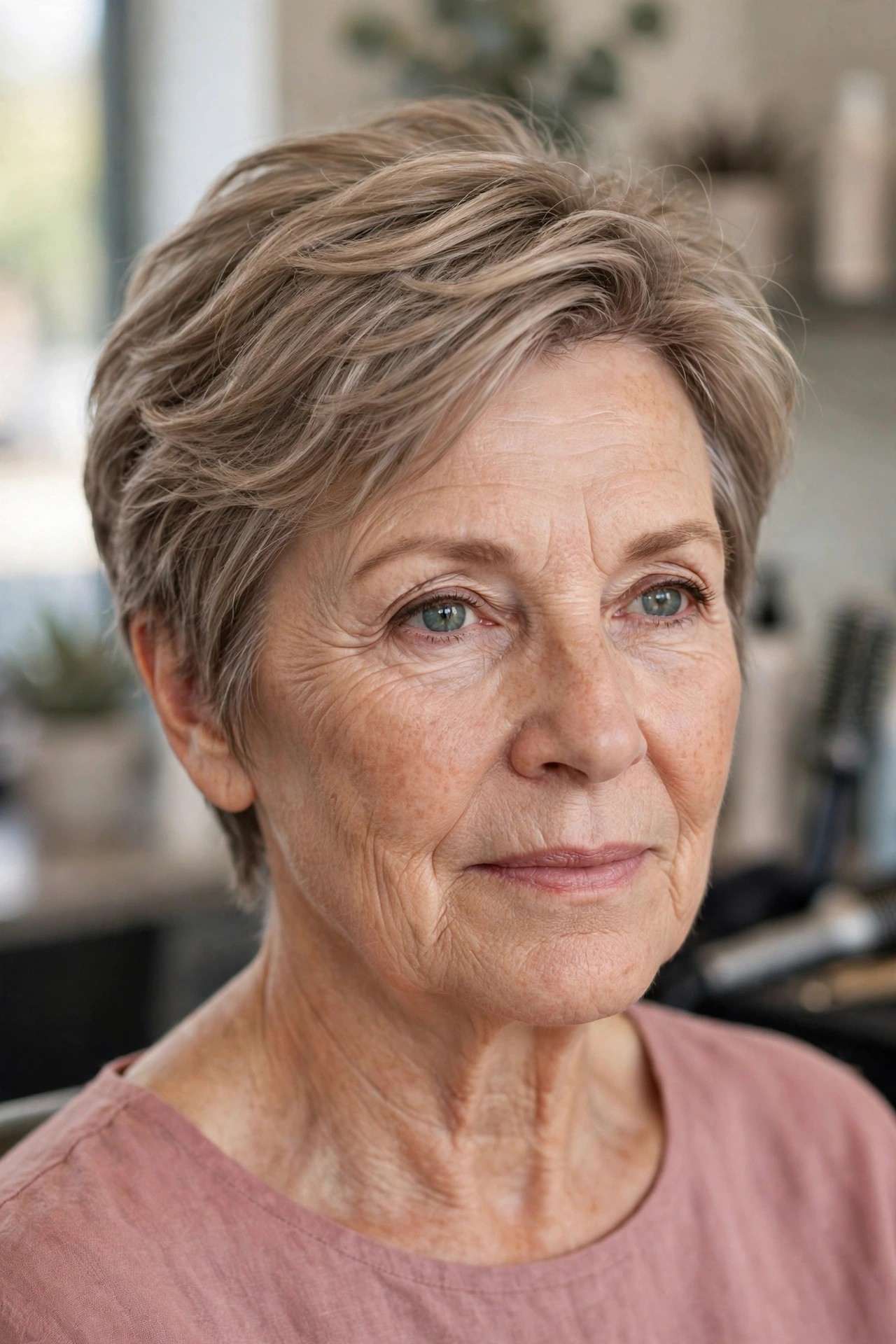 Feathered Pixie with Soft Layers - woman over 50
