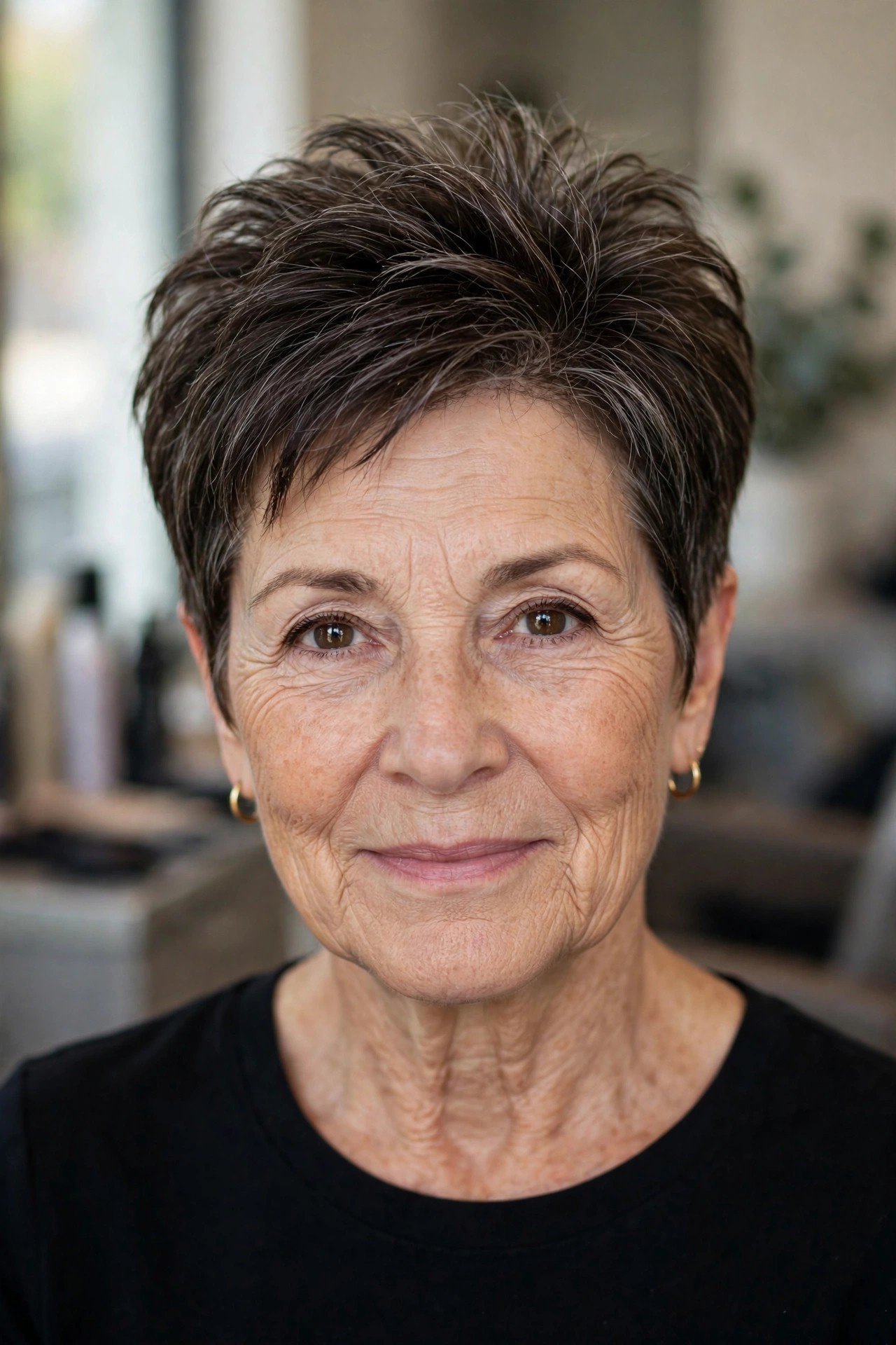 Tapered Pixie with Crown Volume - woman over 50