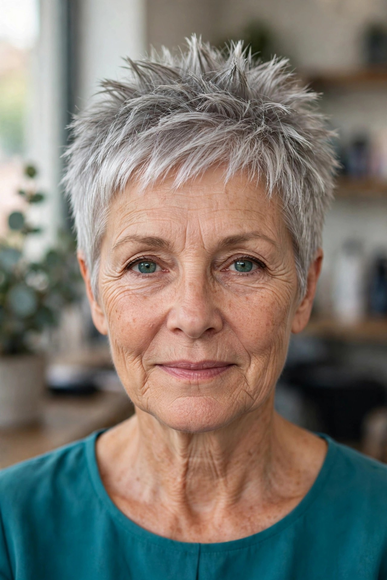Spiky Textured Pixie for Fine Hair - woman over 50