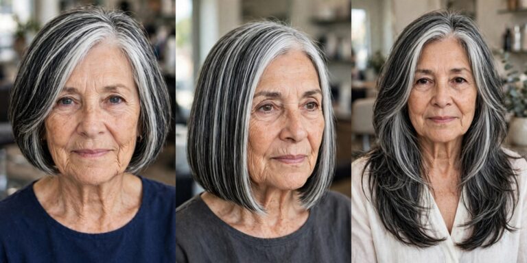Salt and Pepper Hairstyles for Women Over 60