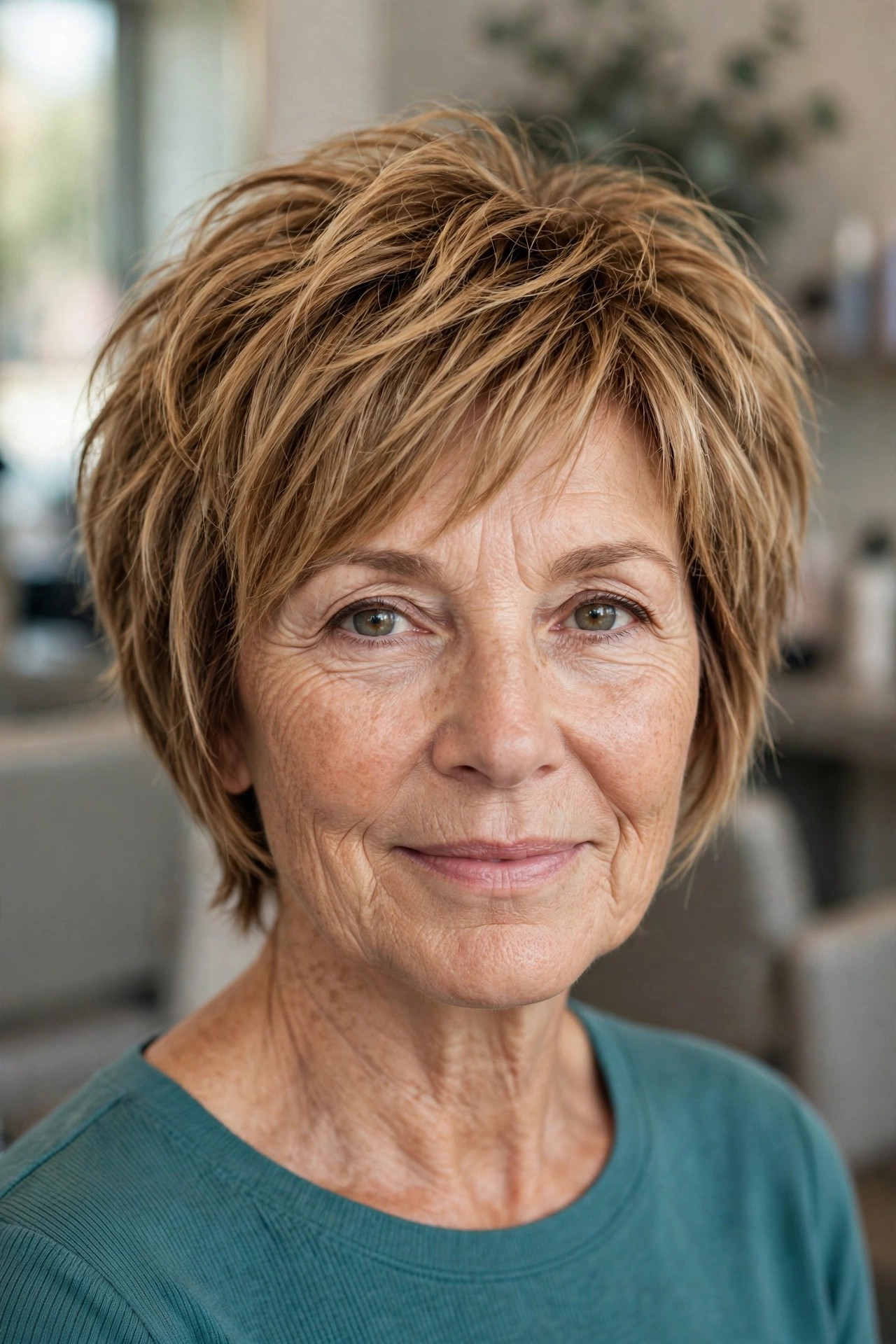 Choppy Pixie Bob — the Bixie on a woman over 50 - short choppy haircut with volume, idea 5