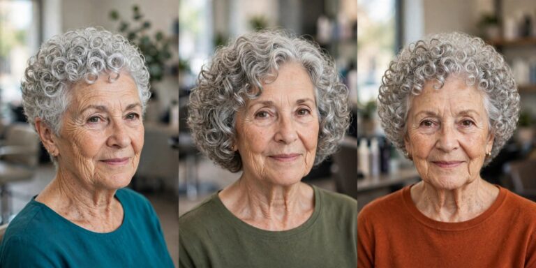 Short Curly Gray Hair Ideas for Women Over 60