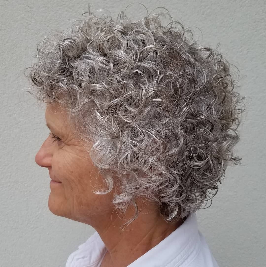 The Real-Life Short Curly Cut — short curly haircut on a woman over 70, easy to care for