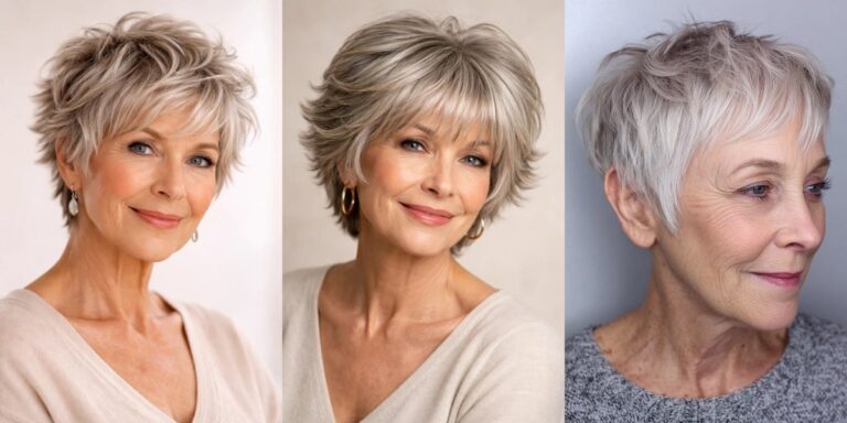 26 Short Hair With Bangs for Women Over 70