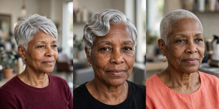 Short Haircuts for Black Women Over 50 With Gray Hair
