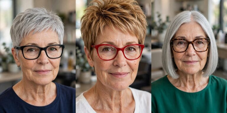 Short Haircuts That Look Great With Glasses Over 50