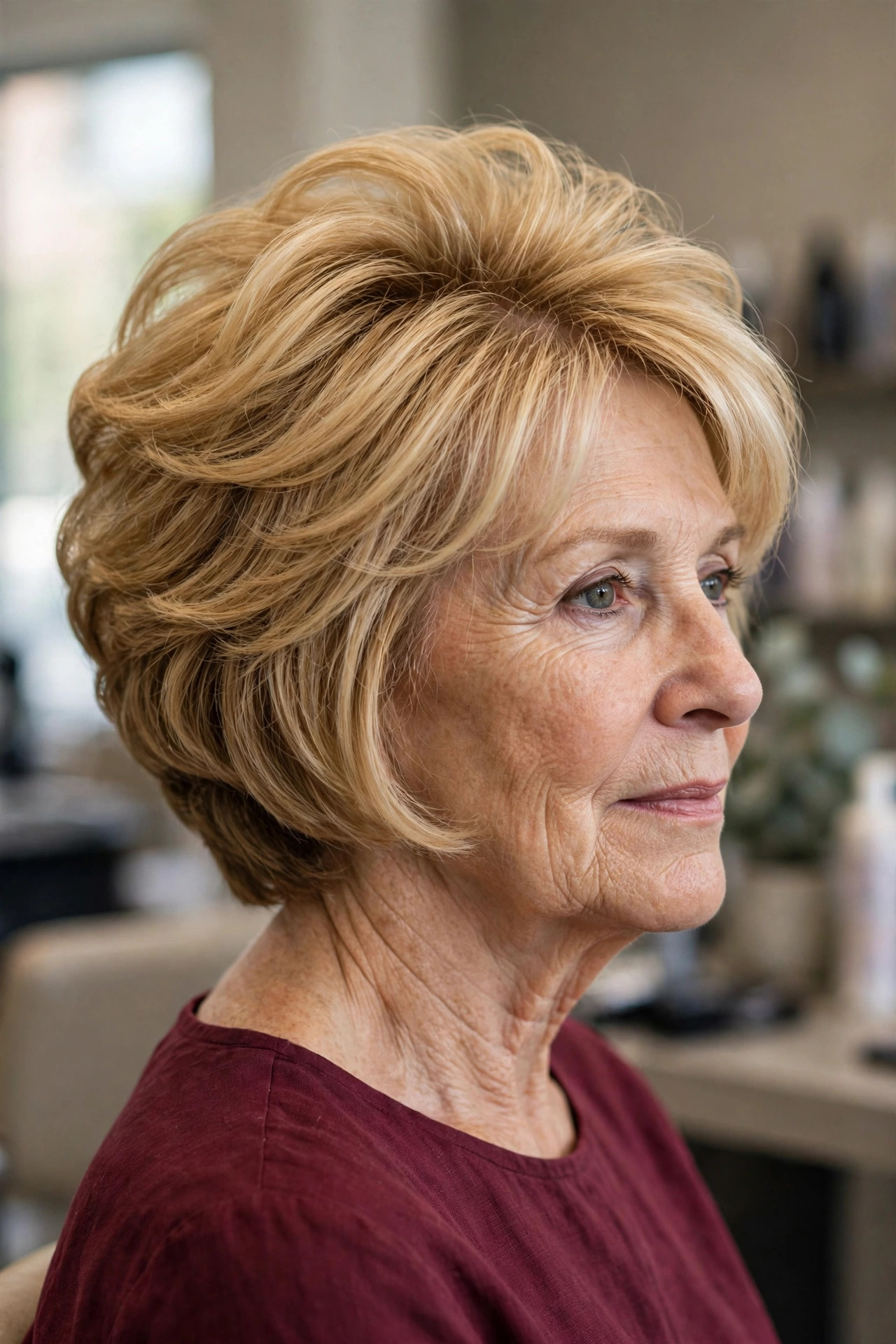 Stacked Bob for a Lifted Back on a woman over 50 - short hairstyle idea 11