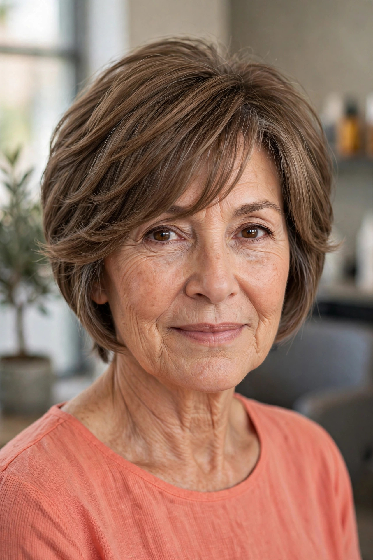 Long Pixie with Face-Framing Layers on a woman over 50 - short hairstyle idea 17