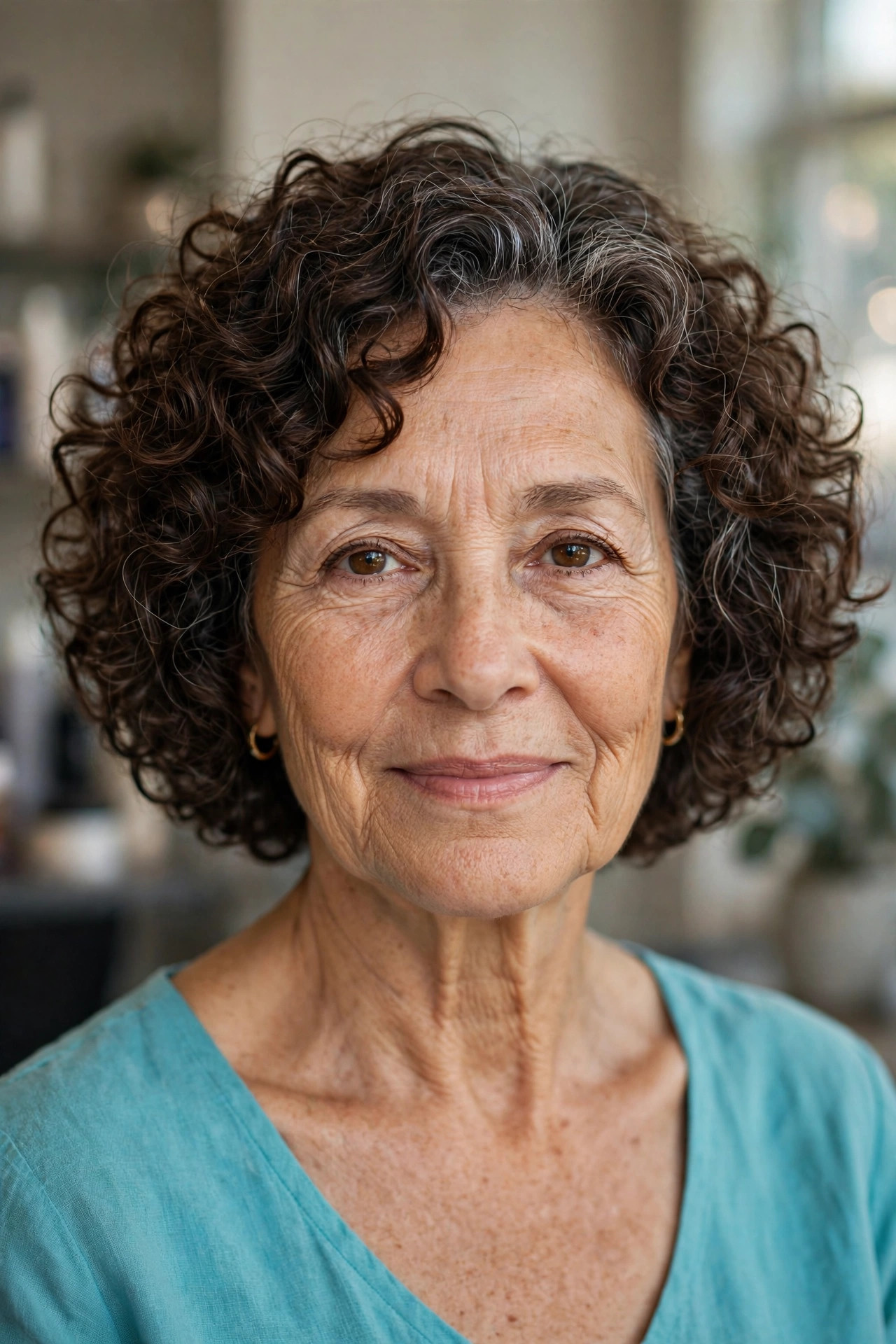 Curly Bob with Defined Ringlets on a woman over 50 - short hairstyle idea 23