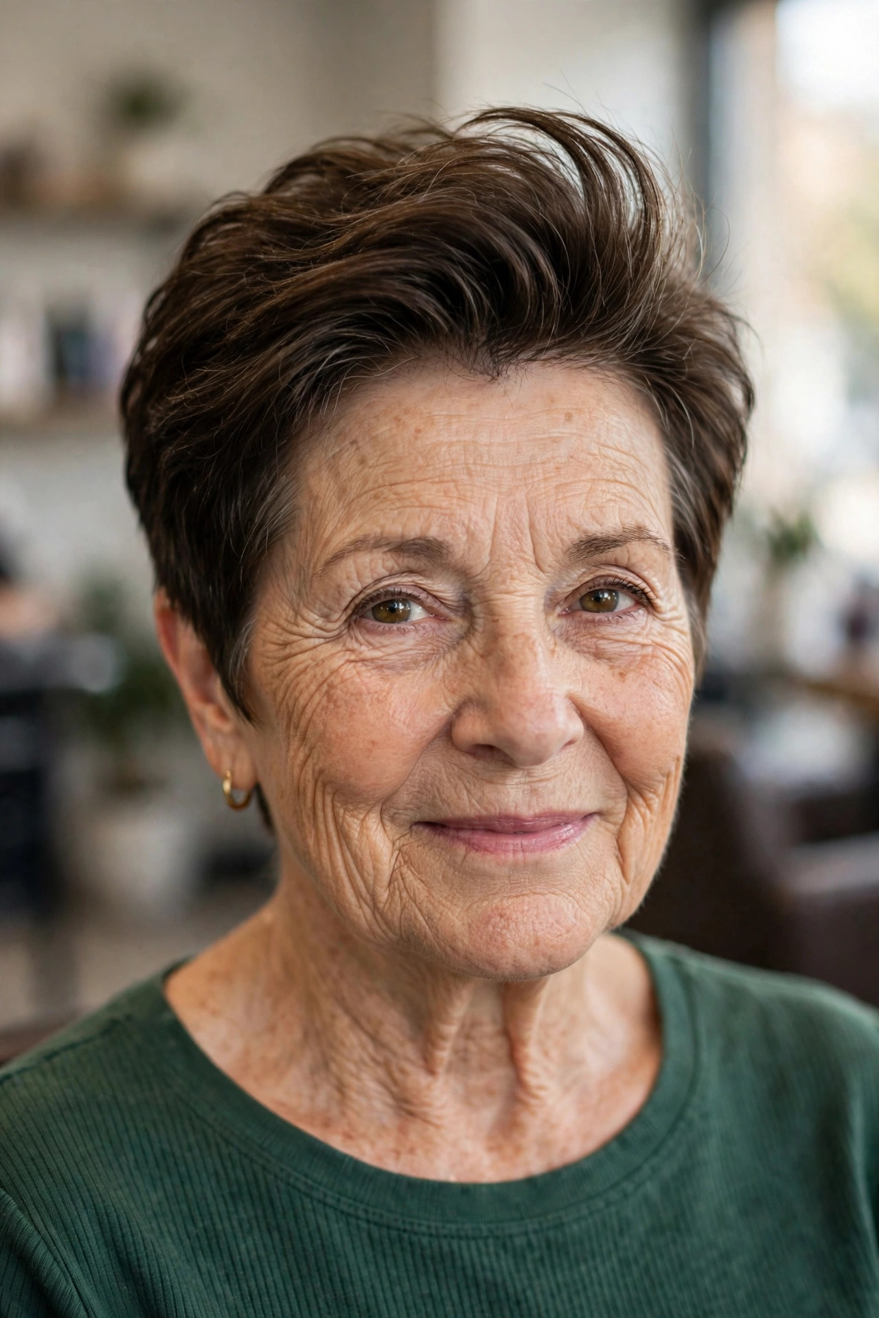 Short Cut with a Lifted Quiff on a woman over 50 - short hairstyle idea 33