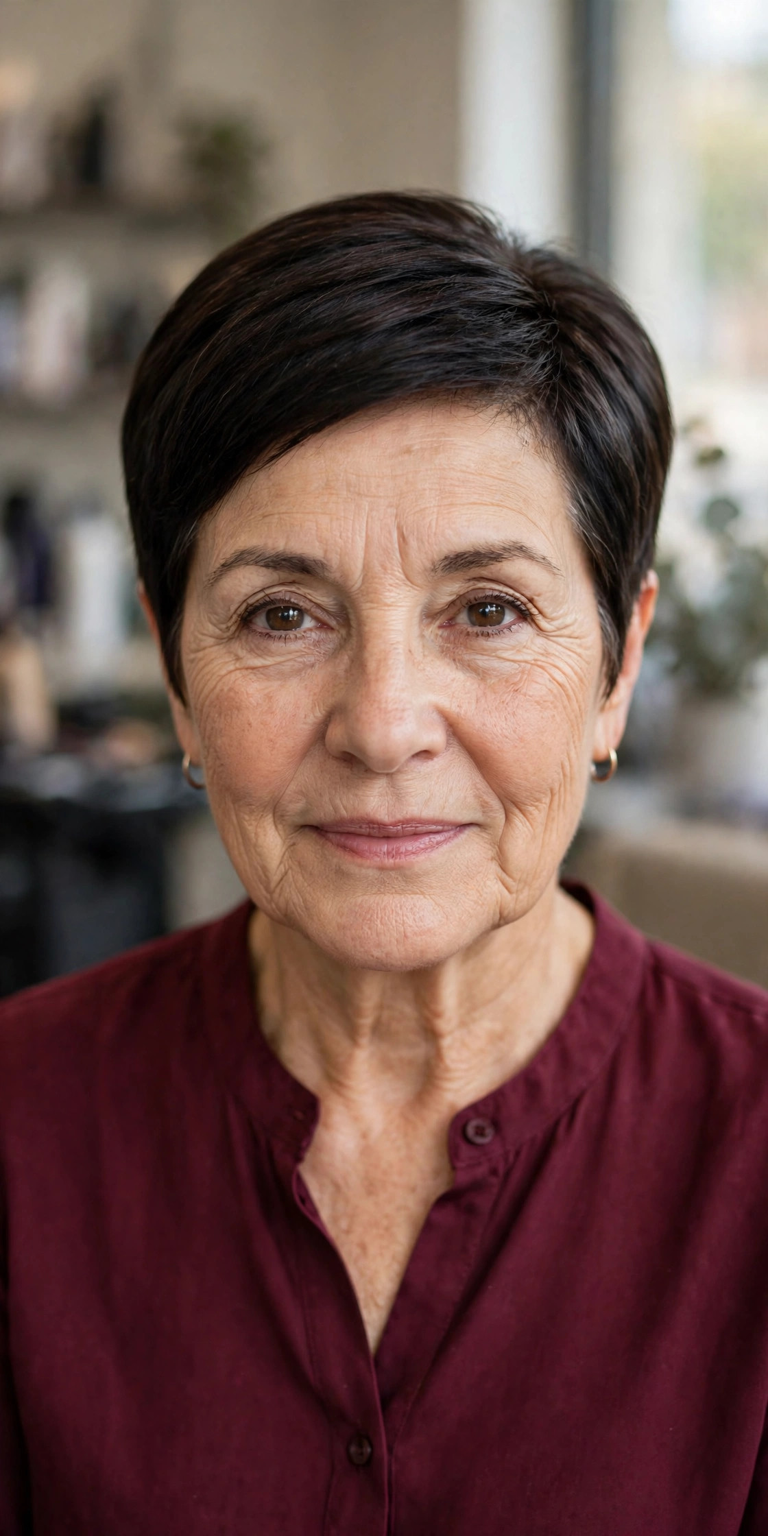 Sleek Pixie for Thick Hair on a woman over 50 - short hairstyle idea 38