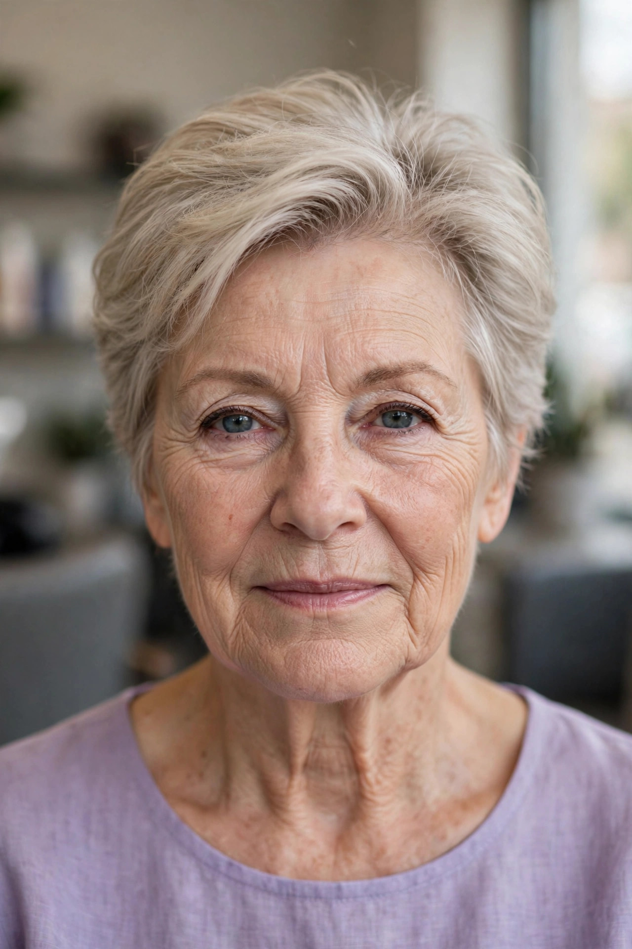 Feathered Crop for Fine Hair on a woman over 50 - short hairstyle idea 6