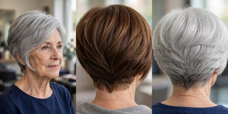 Short Wedge Haircuts for Women Over 60 With Back View Ideas