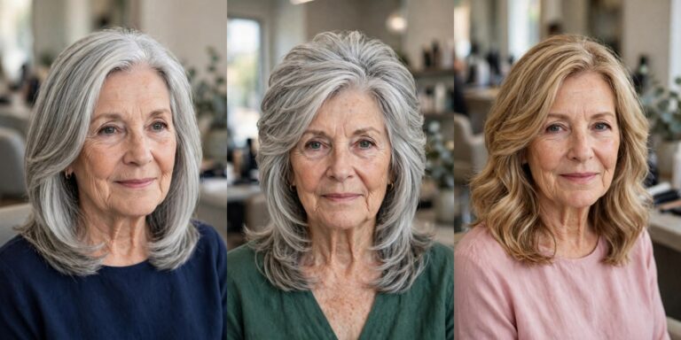 Shoulder Length Layered Haircuts for Women Over 60
