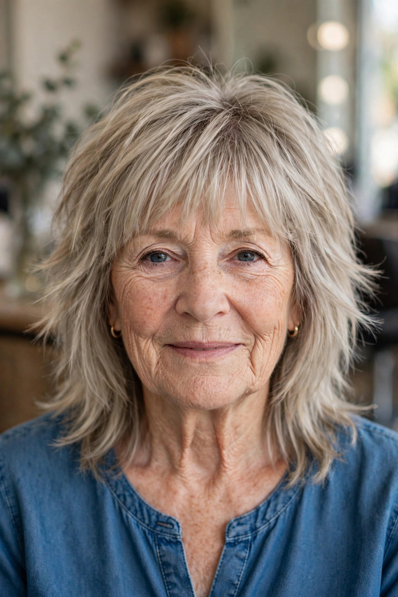 Shoulder-Length Shag with Layered Texture - shoulder length layered haircut on a woman over 60