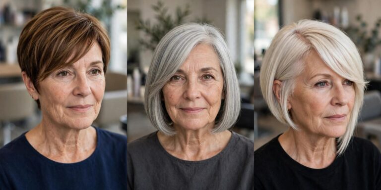 Side-Swept Bangs for Women Over 50 With Short and Medium Hair