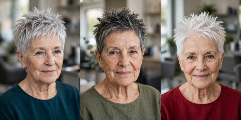 Spiky Short Hairstyles for Women Over 60 With Texture