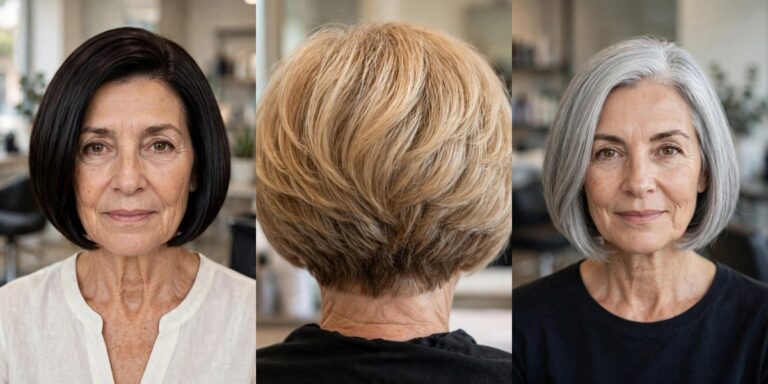 Stacked Bob Haircuts for Women Over 50: Front and Back Views