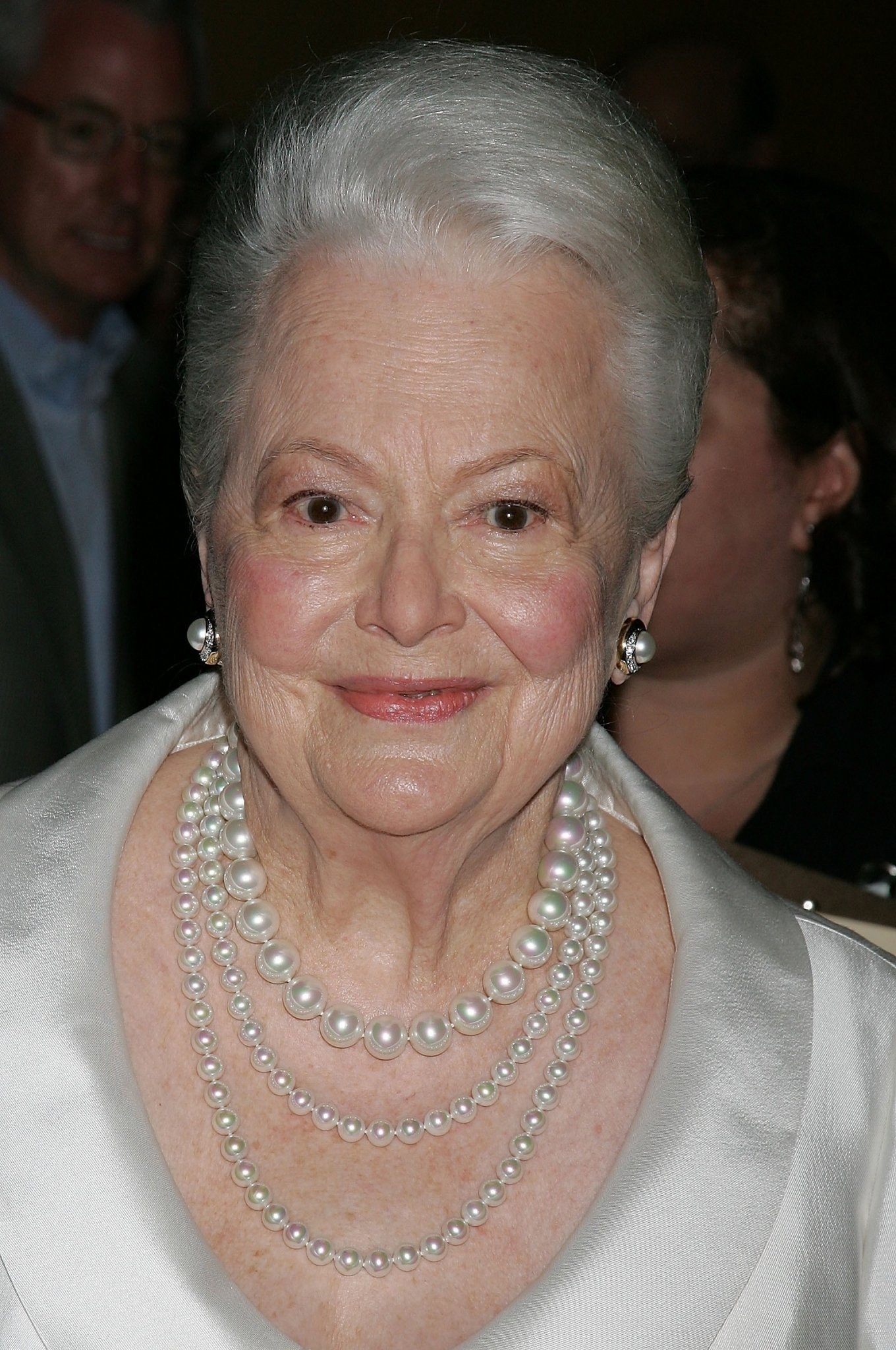 Classic White Set With Pearls — stylish haircut on a fashion-loving woman over 70