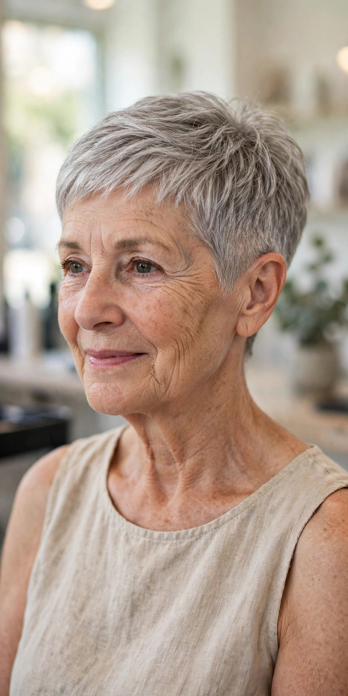 Classic Tapered Pixie with a Clean Nape - summer haircut for women over 60