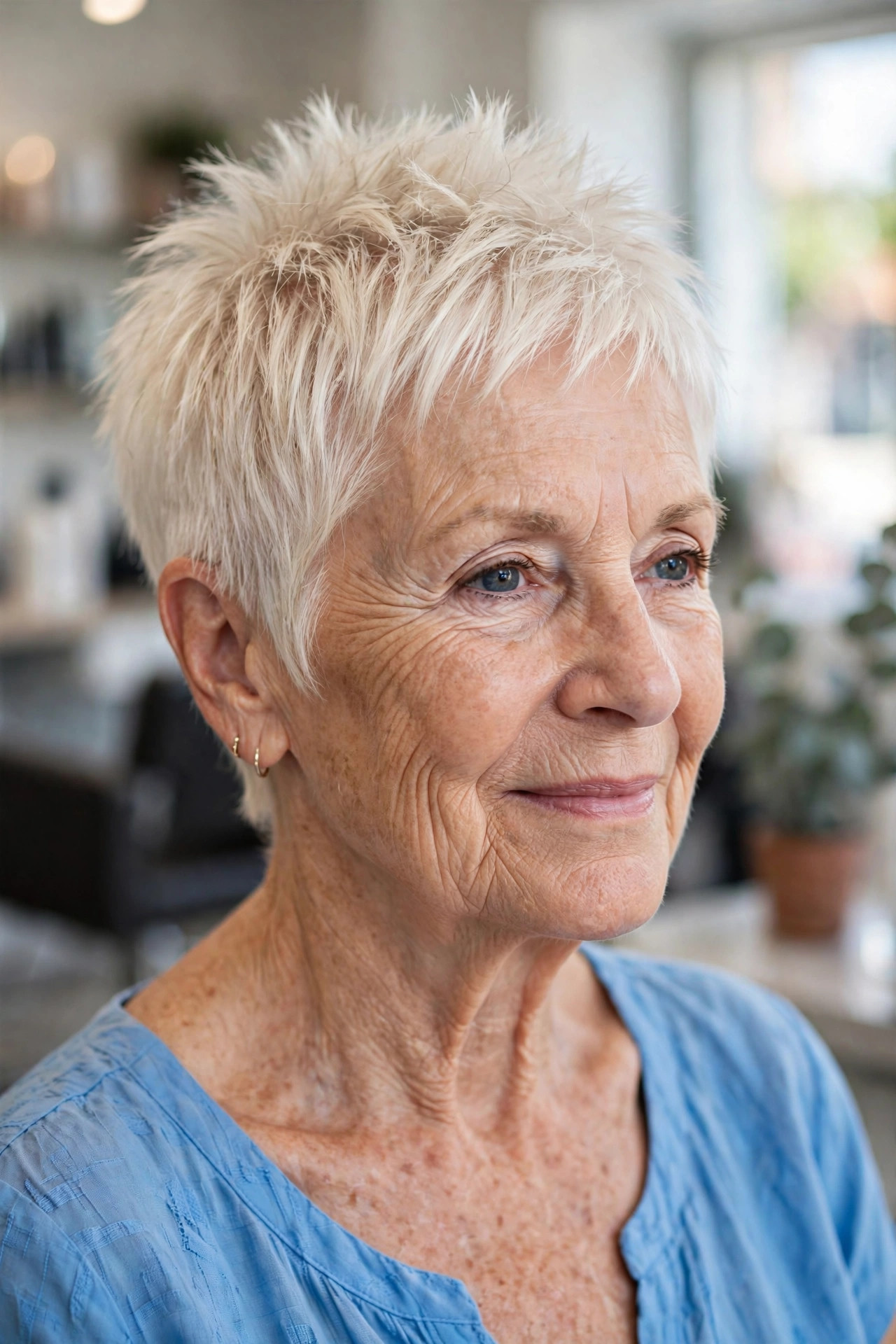 Soft Spiky Pixie for Fine Hair - summer haircut for women over 60