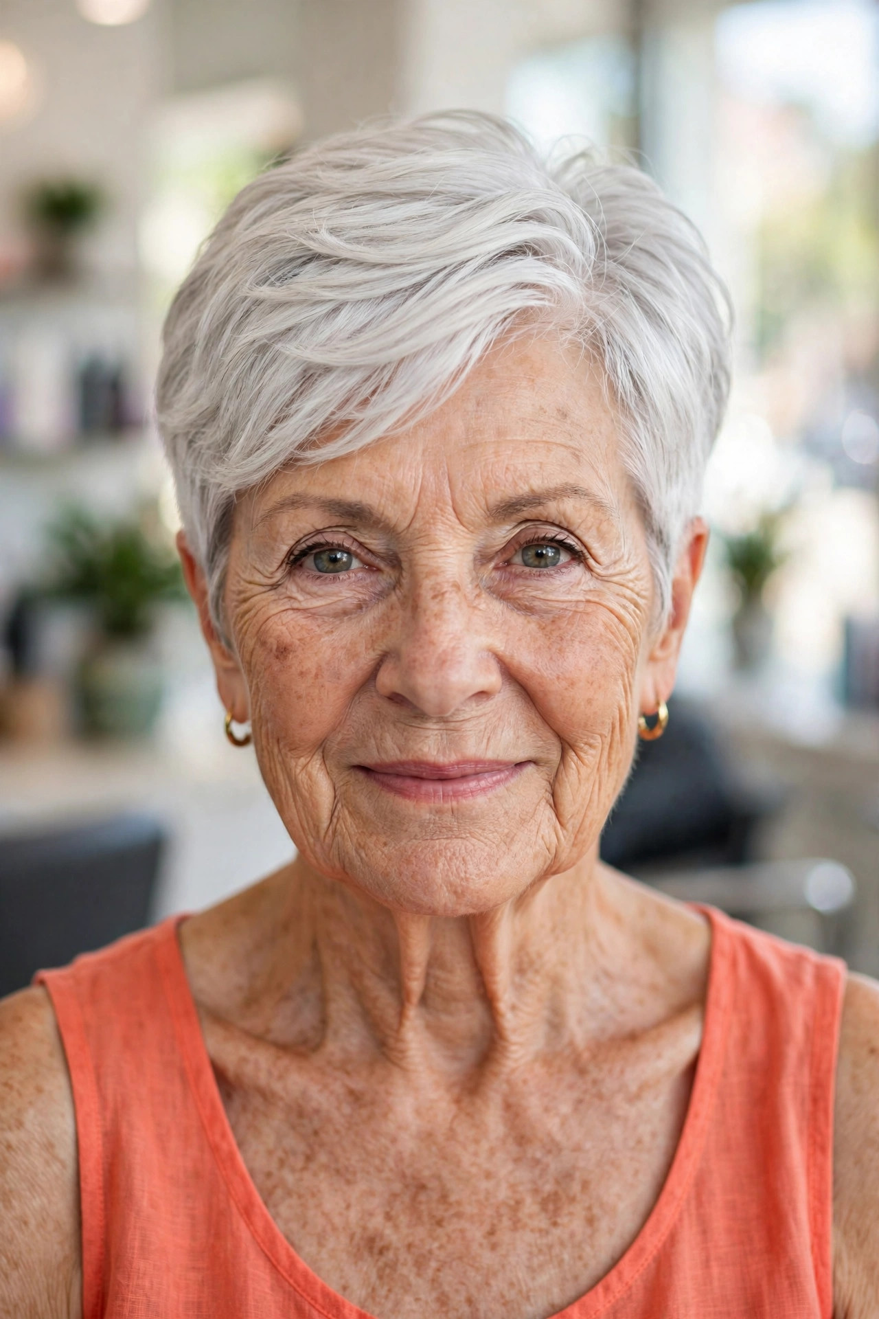 Nape-Clean Pixie with an Undercut-Lite Vent - summer haircut for women over 60