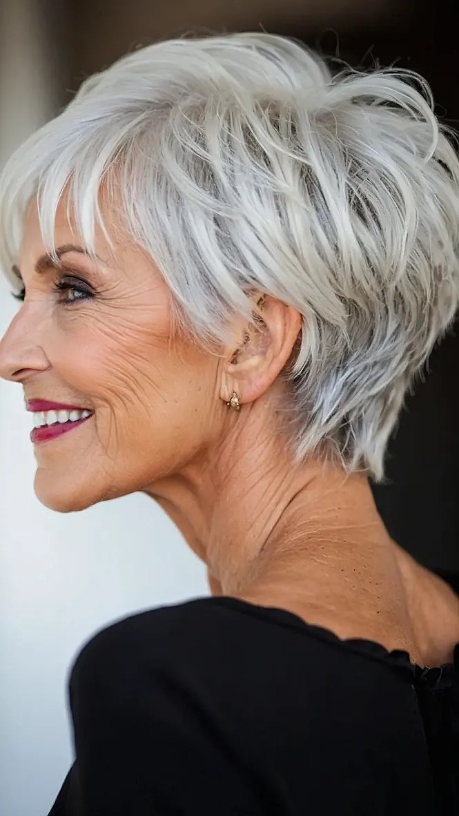 Woman over 70 with wedge Crop with a Lifted Back — summer short haircut for women over 70