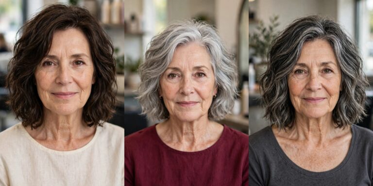 Textured Lob Cuts for Women Over 50 With a Lived-In Feel