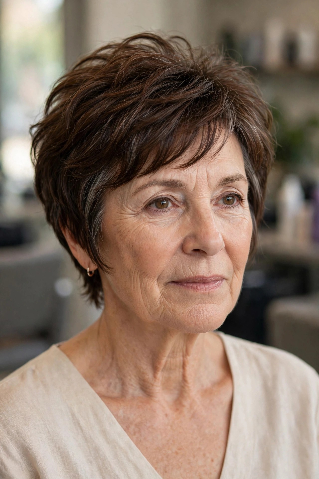 The Bixie Cut on a woman over 50 - trendy 2026 haircut
