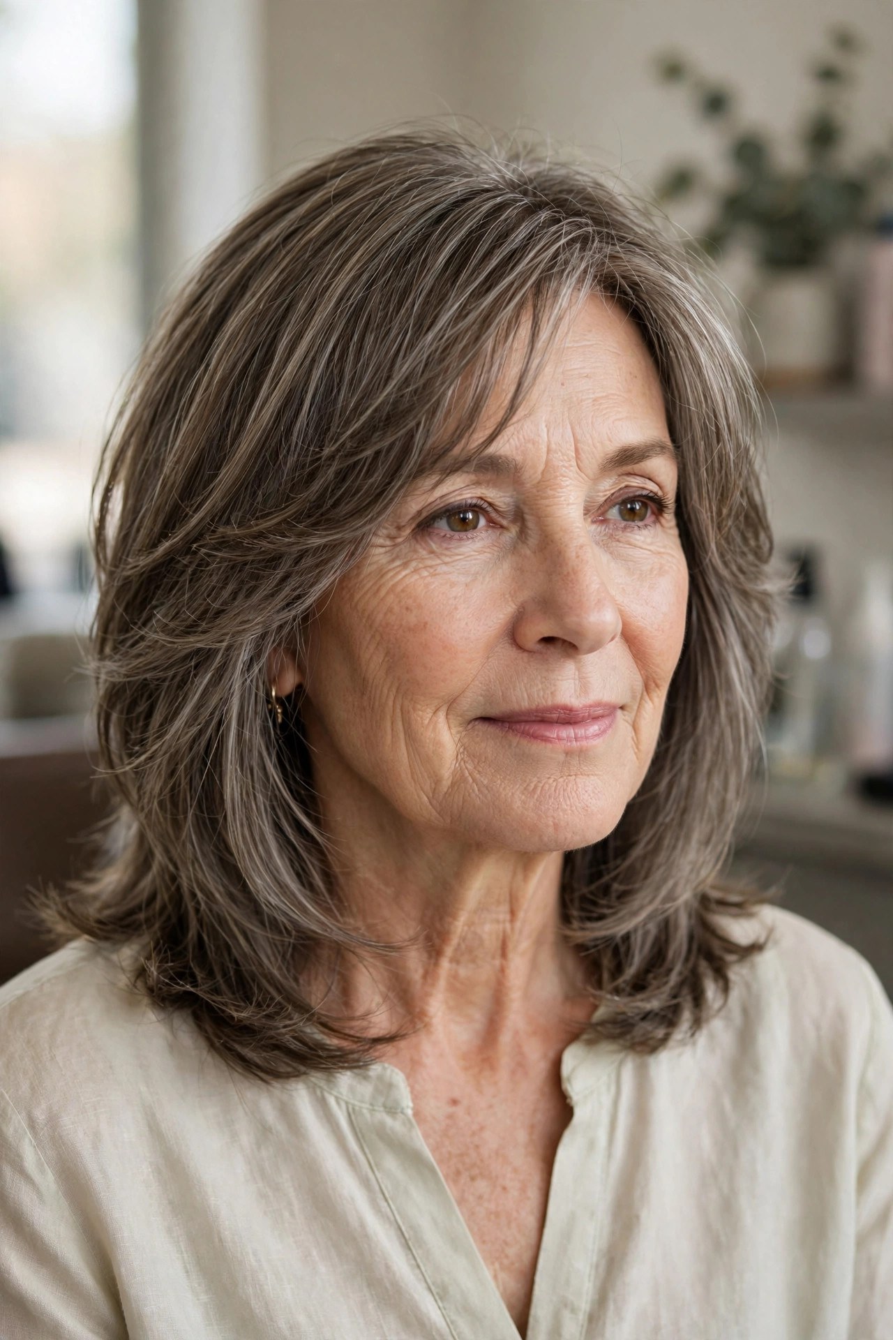 The Hush Cut on a woman over 50 - trendy 2026 haircut