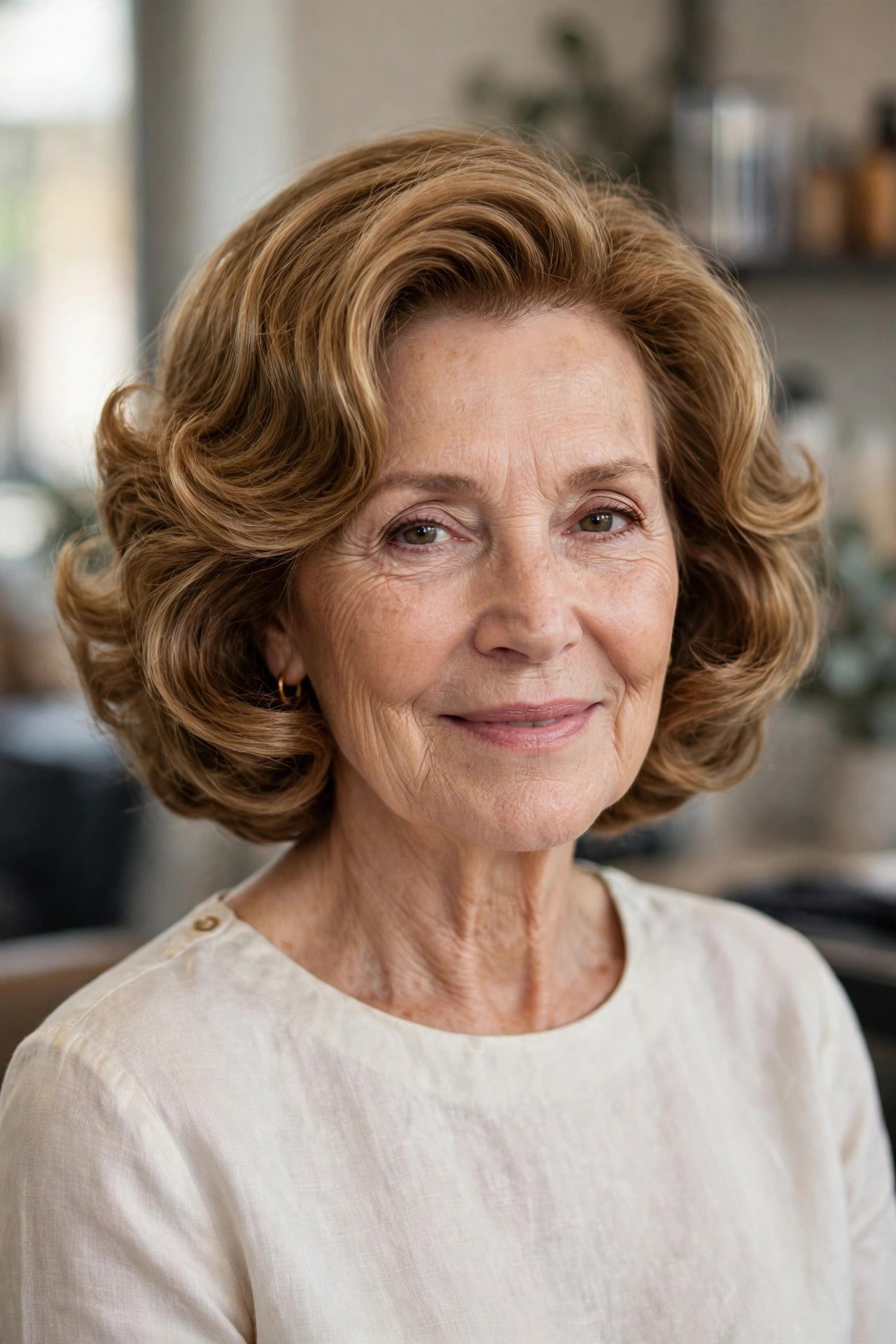 The Bouncy Baroque Bob on a woman over 50 - trendy 2026 haircut