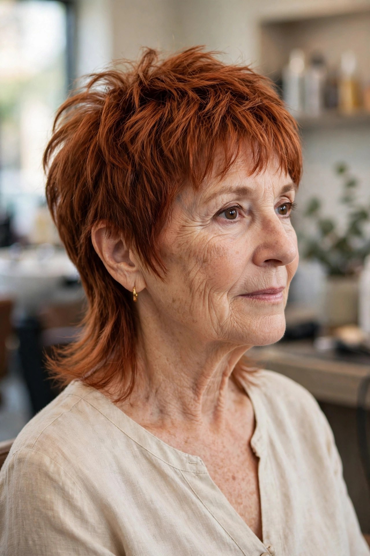 The Mixie on a woman over 50 - trendy 2026 haircut