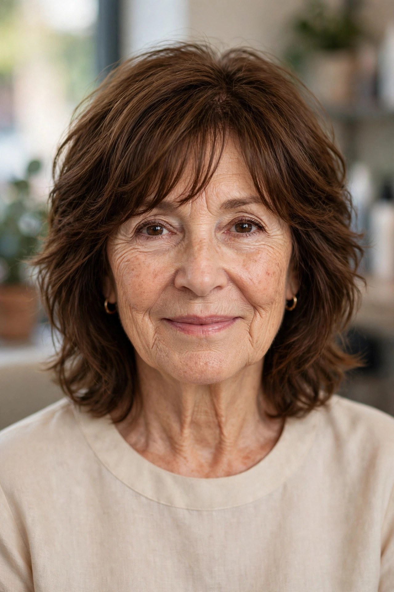 The Modern Soft Shag on a woman over 50 - trendy 2026 haircut