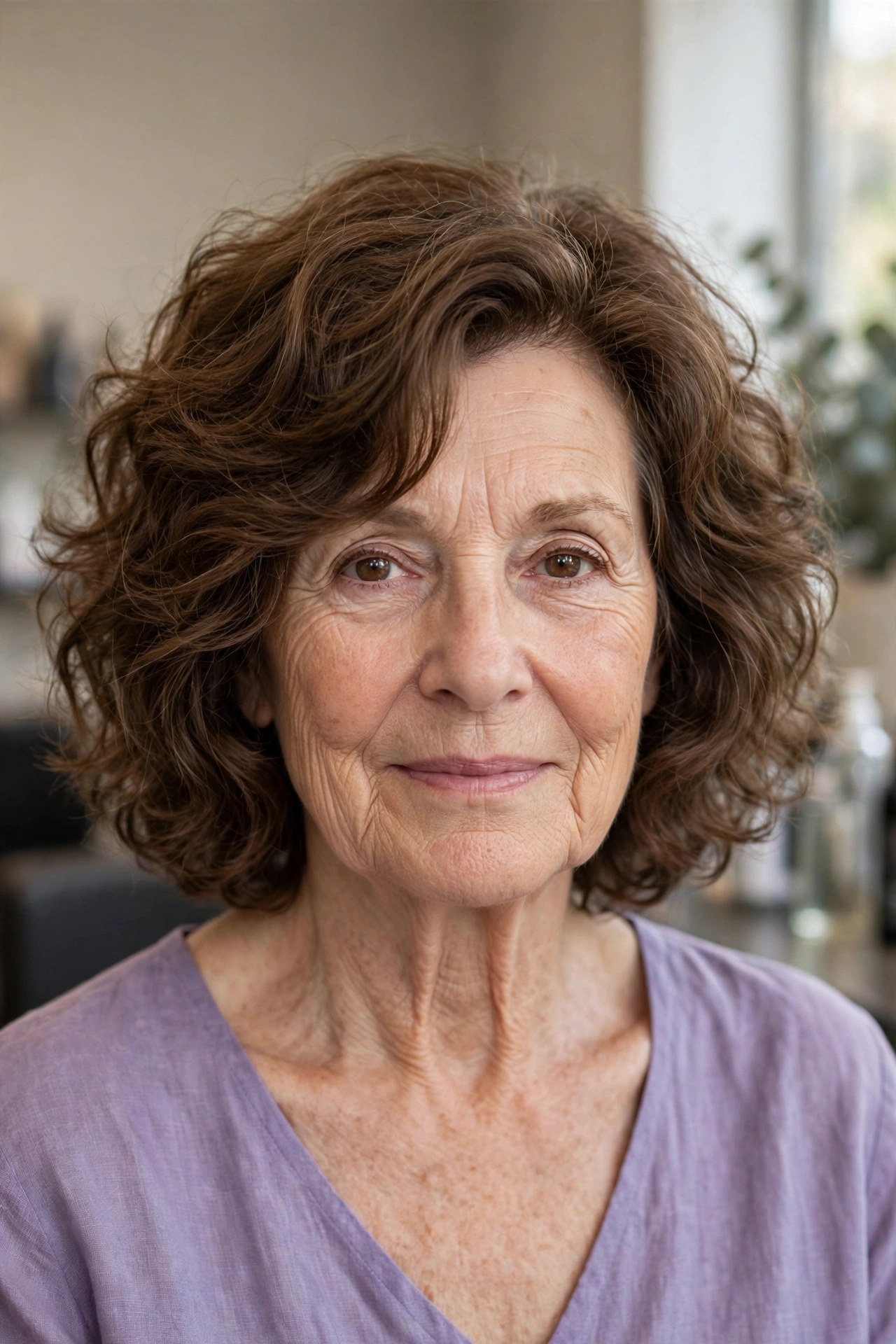 Side-Part Layered Cut for Natural Waves - wash and go haircut for women over 60 with thick hair